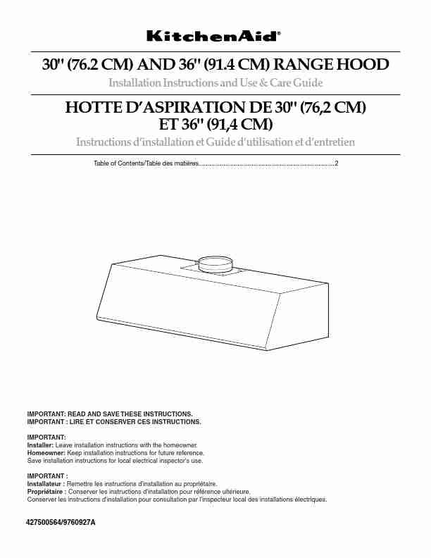 KitchenAid Ventilation Hood RangeHood-page_pdf